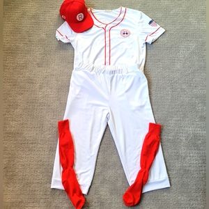 Jimmy Dugan A League of Their Own Costume XL Pet Free Home Includes Hat Socks